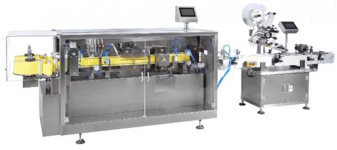 Full automatic Plastic ampoule form-fill-seal-label packing machine
