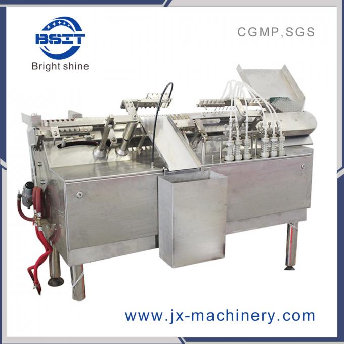 Automatic Pesticide glass ampoule bottle fill and seal machine with 6 filling heads