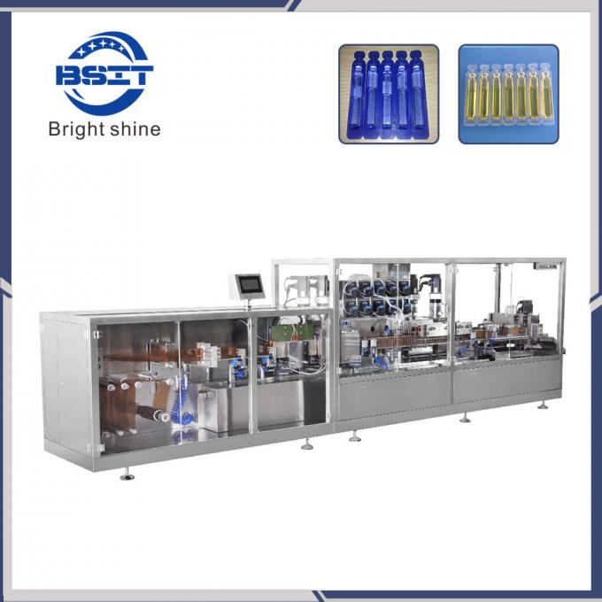 Vinegar and lemon juice and olive oil plastic ampoule forming filling  sealing machine