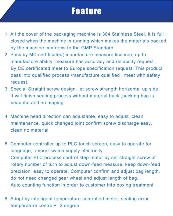 Automatic Double Linked bag/sachet Powder Packaging Machine with GMP