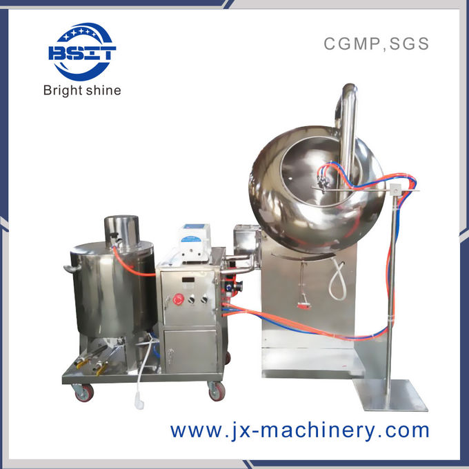 China Tablet/Pill Sugar Coating Pan Machine BYC-800 which contact part with product is made of 304